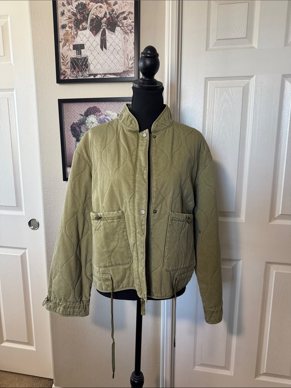 Joie Olive Green Quilted Jacket